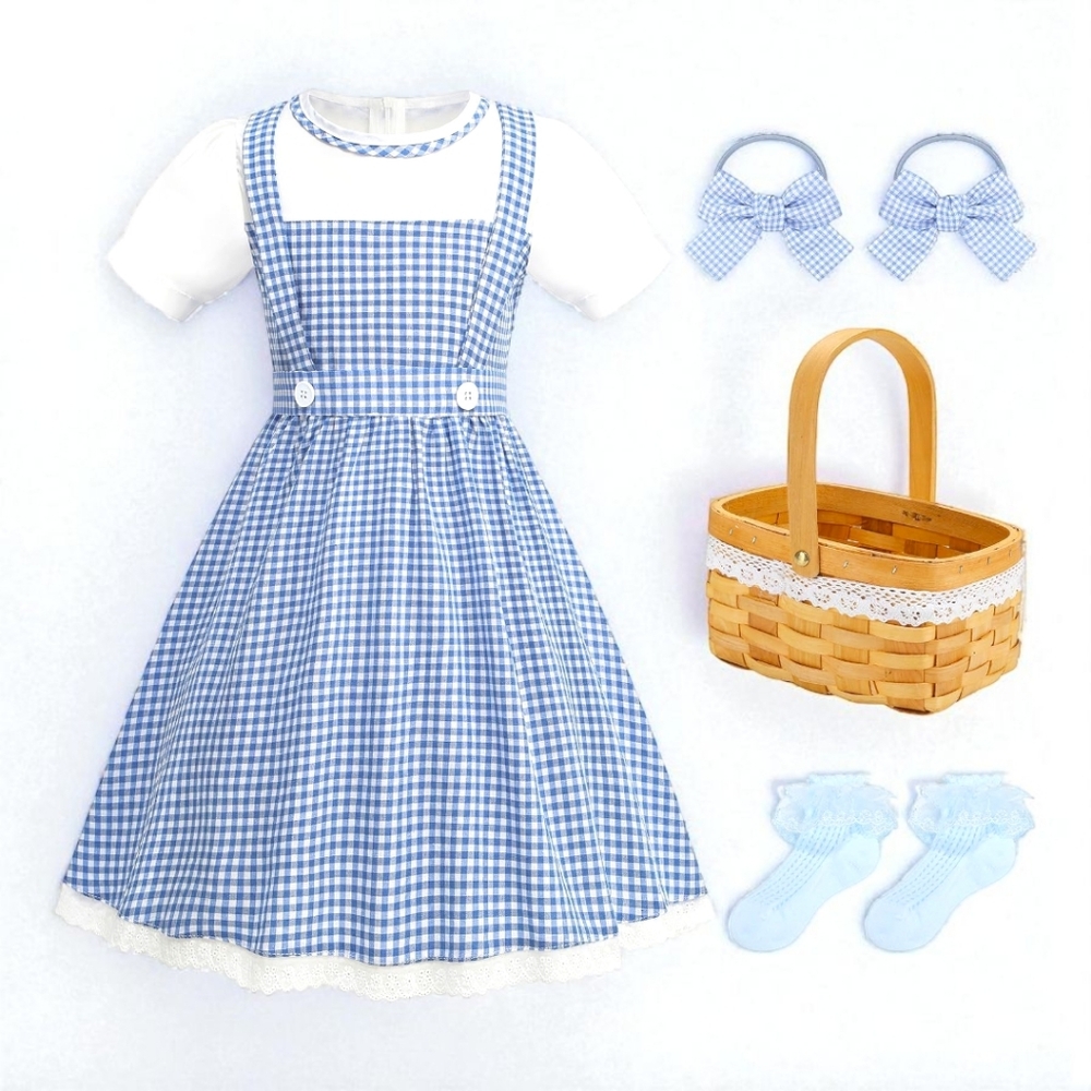 Wizard Of Oz Inspired Deluxe Dorothy Costume, New